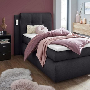 COLLECTION AB Boxspringbett Borna, inklusive Bettkasten, LED-Beleuchtung und Topper