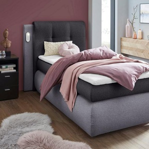 COLLECTION AB Boxspringbett Borna, inklusive Bettkasten, LED-Beleuchtung und Topper
