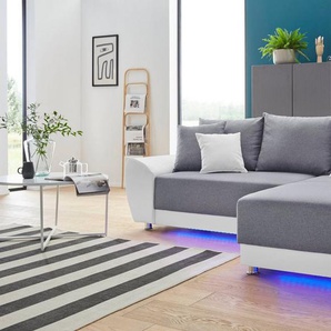 COLLECTION AB Ecksofa Riviera L-Form, LED-RGB-Beleuchtung