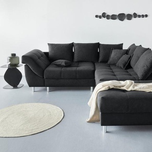 2er Sofa Kunda, Couch Loungesofa, Kunstleder, Metall-Füße ~ schwarz von  Heute-Wohnen