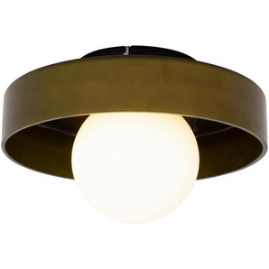Collets Monde Deckenleuchte, Grün, Metall, Glas, Uni,Uni, rund,rund, 13 cm, RoHS, CE, Lampen & Leuchten, Innenbeleuchtung, Deckenleuchten