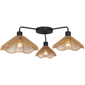 Collets Monde Deckenleuchte, Natur, Schwarz, Metall, Papier, 21.5 cm, RoHS, CE, Lampen & Leuchten, Innenbeleuchtung, Deckenleuchten