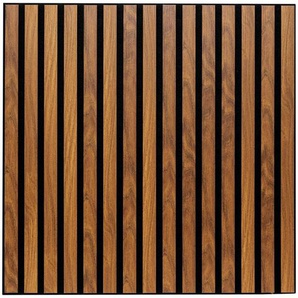 Colva Wanddekorationspaneel dunkles Holz 60x60cm - Atmosphera créateur dintérieur