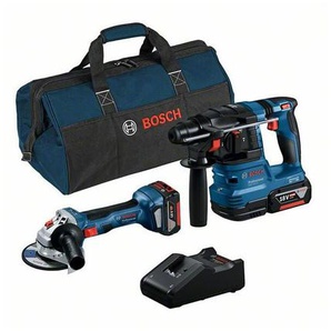 Bosch - Combo Kit 2-tlg. 18V: gws 18V-7 + gbh 18V-22 + 2 x 4.0Ah + Lader + Tasche