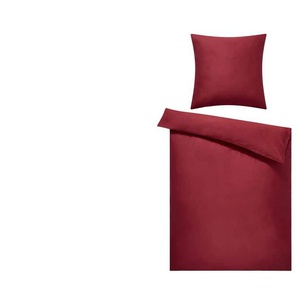 como Bettwäsche Uni Satin | rot | 135 cm |
