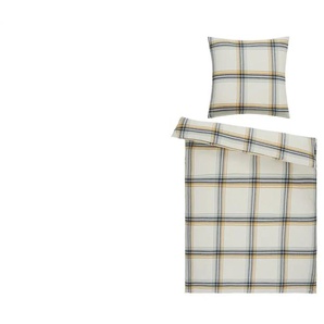 como Biber Bettwäsche Cosy Check | gelb | 135 cm |