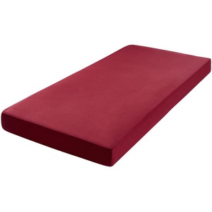 como Boxspring-Stretch-Spannbettlaken  Uni Jersey 3700 - rot - Materialmix - 180 cm | Möbel Kraft