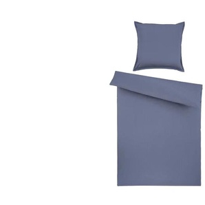 como Damast-Bettwäsche | blau | 155 cm |