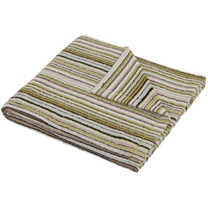 como Duschtuch Jacquard Streifen - gelb - Materialmix - 70 cm | Möbel Kraft