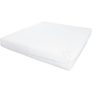 como Jersey-Elasthan Boxspringbetttuch - weiß - Baumwollmischgewebe - 150 cm - 26 cm - 26 cm | Möbel Kraft