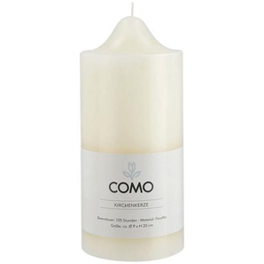como Kirchenkerze   ¦ creme ¦ Paraffin ¦ Maße (cm): H: 20  Ø: 9