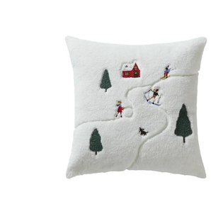 como Kissen Skilandschaft - weiß - Materialmix - 45 cm | Möbel Kraft