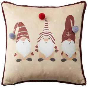 como Kissen Weihnachten - rot - Materialmix - 34 cm | Möbel Kraft