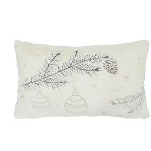 como Kissen Weihnachten - weiß - Materialmix - 30 cm | Möbel Kraft