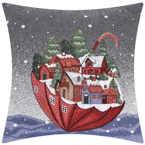 como Kissen  Weihnachtshäuser ¦ mehrfarbig ¦ Maße (cm): B: 40