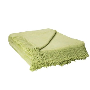 como Kuscheldecke mit Fransen Sophia | grün | 150 cm |