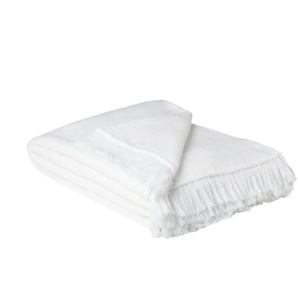 como Kuscheldecke mit Fransen Sophia | weiß | 150 cm |