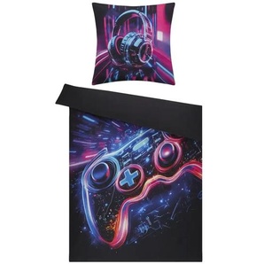 como Mako-Satin Bettwäsche Gamer - schwarz - Materialmix - 135 cm | Möbel Kraft