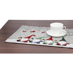 como Platzsets Weihnachten | grau | Baumwollmischgewebe | 32 cm |