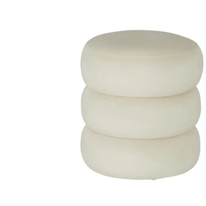como Pouf  Samt ¦ beige ¦ Maße (cm): B: 40 H: 45  Ø: 40