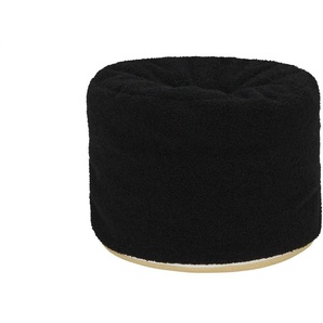 como Pouf Teddy uni - schwarz - Materialmix - 43 cm - 43 cm - cm 30,0 - 43.0 | Möbel Kraft