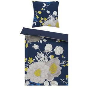 como Satin Wende-Bettwäsche Blue Rose - blau - Materialmix - 135 cm | Möbel Kraft