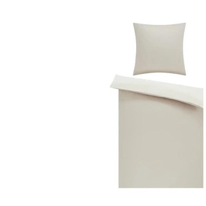 como Satin Wende-Bettwäsche Satin Piping - creme - Materialmix - 135 cm | Möbel Kraft