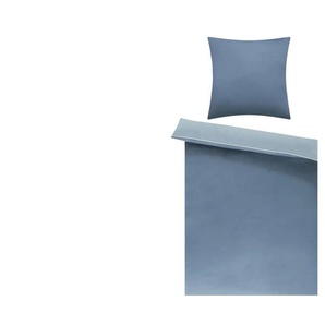 como Satin Wende-Bettwäsche Satin Piping | türkis/petrol | 135 cm |