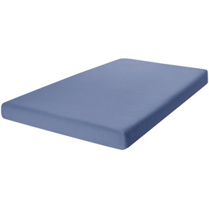como Spannbetttuch  Uni Jersey - blau - Materialmix - 180 cm | Möbel Kraft