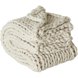 como Strick Plaid  Hygge ¦ beige ¦ Polyester, Polyacryl, 50% Polyester, 50% Polyacryl    ¦ Maße (cm): B: 127