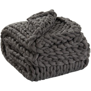 como Strick Plaid  Hygge ¦ grau ¦ Polyester, Polyacryl, 50% Polyester, 50% Polyacryl    ¦ Maße (cm): B: 127