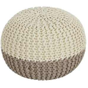 como Strickpouf - silber - Materialmix - 35 cm - 50.0 | Möbel Kraft