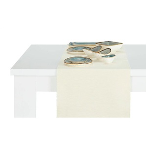 como Tischläufer Bella - weiß - Materialmix - 40 cm | Möbel Kraft