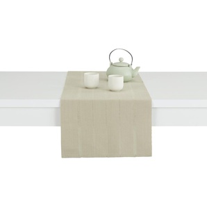 como Tischläufer  Uni ¦ beige ¦ Leinen ¦ Maße (cm): B: 40