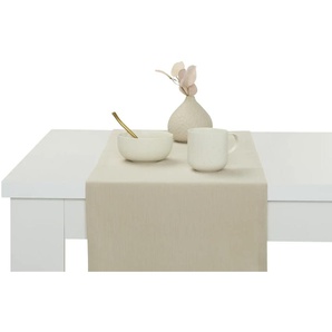 como Tischläufer uni  Dobby - beige - Baumwolle, Leinen - 40 cm | Möbel Kraft