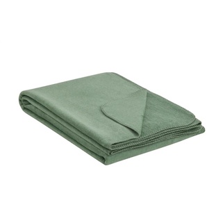 como Wohndecke Sophia Overlock - grün - Baumwollmischgewebe - 150 cm | Möbel Kraft