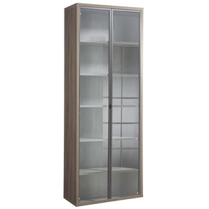 Composad Aktenschrank DISEGNO, Bücherregal mit 2 Glastüren, verstellbare Böden, Höhe 217 cm, 100% recyceltes Holz, Made in Italy