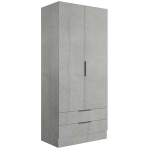 Composad Garderobenschrank Espresso,Kleiderschrank, Raumsparschrank, Multifunktionsschrank (1-St) mit 2 Türen und 2 Schubladen