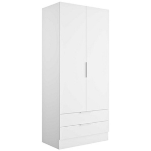 Composad Garderobenschrank Espresso,Kleiderschrank, Raumsparschrank, Multifunktionsschrank (1-St) mit 2 Türen und 2 Schubladen