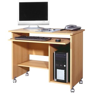 Computertisch GERMANIA 0482 / 0486 Tische Gr. B/H/T: 90 cm x 75 cm x 49 cm, braun (buchefarben) Computertische Computertisch für das Home Office geeignet, mit Tastatur Auszug