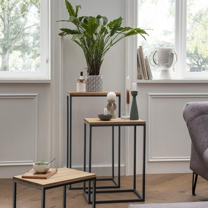 Concept Alba Beistelltisch 3er Set Eiche