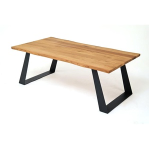 Concept Gajus Couchtisch Metall/Eiche Massiv Baumkante
