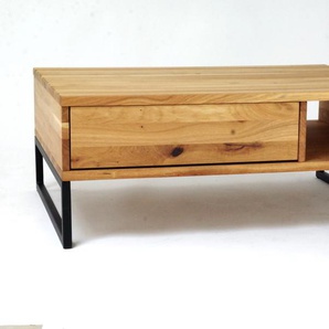 Concept Hugo Couchtisch Metall/Eiche mit Schubfach Push to Open
