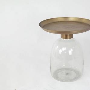 Concept Juri Beistelltisch Messing Glas