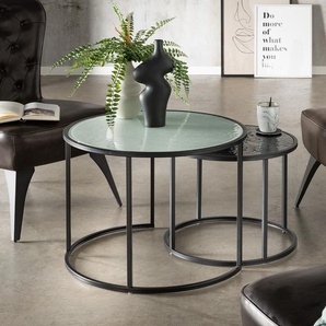 Concept Santos Couchtisch 2er-Set Glas - Metallgestell