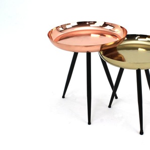 Concept Vesta Beistelltisch 2er Set kupfer/messing