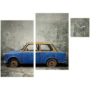 Conni Oberkircher´s Bild Trabant, Fahrzeuge (Set), mit dekorativer Uhr, Oldtimer, Auto, Vintage, DDR