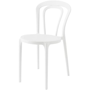 Connubia Stuhl  stapelbar Caffe ¦ weiß ¦ Maße (cm): B: 43 H: 83 T: 53.0