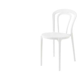 Connubia Stuhl stapelbar Caffe ¦ weiß ¦ Maße (cm): B: 43 H: 83 T: 53.0