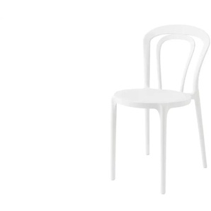 Connubia Stuhl stapelbar Caffe - weiß - Materialmix - 43 cm - 83 cm - cm 53,0 | Möbel Kraft